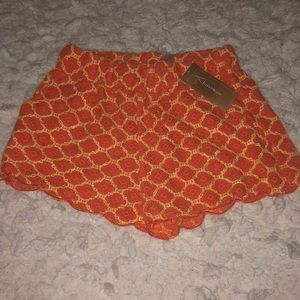 Francesca’s Orange and Yellow Shorts